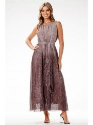 Awama Sukienka w kolorze brązowym rozmiar: S. Brązowe sukienki Awama, s, bez wzorów, z tkaniny, bez kołnierzyka, bez ramiączek, maxi. Za 319.99 zł.