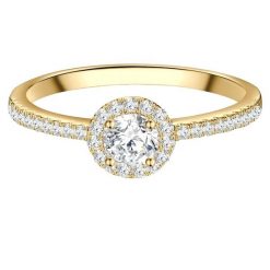 Trilani Pierscionek aus Sterling Silber in Gelbgold mit Zirkonia Pierścionki 1 ct Damski. Białe pierścionki Trilani, z cyrkonią, pozłacane. Za 219.99 zł.