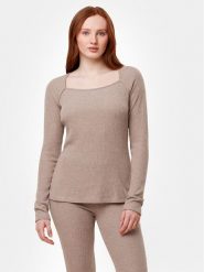 Triumph Koszulka piżamowa Thermal MyWear Top LSL 10216551 Beżowy Regular Fit. Brązowe koszule nocne Triumph, bez wzorów, z syntetyku, bez ramiączek. Za 169.99 zł.