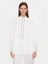 Boss Koszula Beina 50514716 Biały Relaxed Fit. Białe koszule Boss, bez wzorów, ze lnu, biznesowe, bez kołnierzyka, bez ramiączek. Za 589.99 zł.