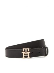 Tommy Hilfiger Pasek Damski Th Modern 2.5 AW0AW17496 Czarny. Czarne paski Tommy Hilfiger, bez wzorów, ze skóry. Za 259.99 zł.