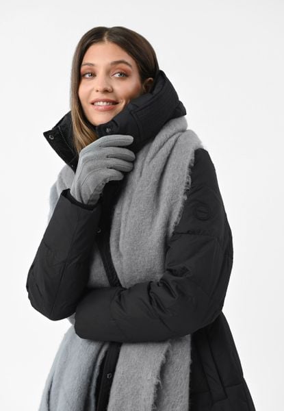 Rękawiczki z funkcją touch screen H-AMBER. Brązowe rękawiczki Volcano, bez wzorów, z dzianiny, eleganckie. Za 39.99 zł.