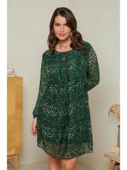 Curvy Lady Sukienka w kolorze ciemnozielonym rozmiar: 40/42. Zielone sukienki Curvy Lady, bez wzorów, klasyczne, bez kołnierzyka, bez ramiączek, midi. Za 66.00 zł.