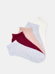Krótkie skarpetki z bawełną 5 pack - wielobarwny. Skarpetki Sinsay, bez wzorów, z bawełny. Za 12.99 zł.