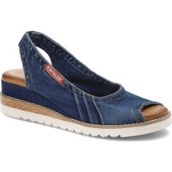 Jeansowe Sandały Artiker Wygodne Buty Na Koturnie. Niebieskie sandały Artiker, bez wzorów, z jeansu, bez obcasa, na koturnie, bez zapięcia. Za 199.00 zł.