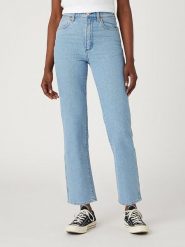 Wrangler Dżinsy - Regular fit - w kolorze błękitnym rozmiar: W31/L34. Niebieskie jeansy Wrangler, l, z aplikacjami, z podwyższonym stanem. Za 136.45 zł.