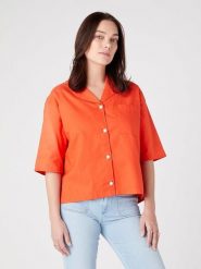Wrangler Koszula w kolorze pomarańczowym rozmiar: S. Pomarańczowe koszule Wrangler, s, bez wzorów, z bawełny, bez kołnierzyka, bez ramiączek. Za 121.99 zł.