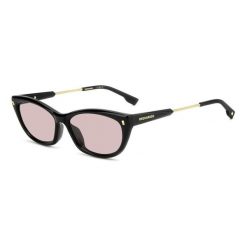 Okulary przeciwsłoneczne DSQUARED2 D2 0209/G/S 3H2 dla kobiet, rozmiar 57 mm. Czarne okulary przeciwsłoneczne DSQUARED, bez wzorów. Za 1,175.25 zł.