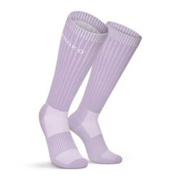 Podkolanówki do gry w padla Padel Siroko Contour Lavender. Niebieskie skarpetki SIROKO, bez wzorów, z materiału. Za 64.00 zł.