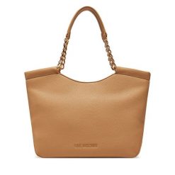 Torebka LOVE MOSCHINO. Brązowe torebki klasyczne Love Moschino, bez wzorów, klasyczne, bez dodatków. Za 759.99 zł.