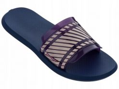 Klapki dla kobiet Rider R1 SLIDE. Niebieskie klapki Rider, bez wzorów, bez obcasa, bez zapięcia. Za 66.99 zł.