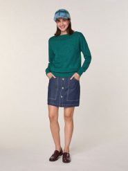 Rodier Wełniany sweter w kolorze zielonym rozmiar: M. Zielone swetry Rodier, m, bez wzorów, z wełny, bez ramiączek. Za 304.99 zł.