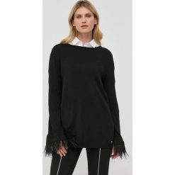 Twinset sweter damski kolor czarny lekki. Czarne swetry Twinset, l, bez wzorów, z dzianiny, bez ramiączek. Za 839.99 zł.