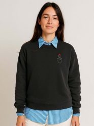 WOOOP Bluza "K Love Cur" w kolorze czarnym rozmiar: L. Czarne bluzy Wooop, l, bez wzorów, z bawełny, bez ramiączek, bez kaptura. Za 153.71 zł.