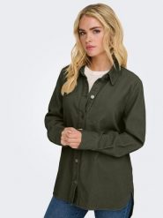 JDY Koszula sztruksowa w kolorze khaki rozmiar: M. Brązowe koszule JDY, m, bez wzorów, z bawełny, bez kołnierzyka, bez ramiączek. Za 174.95 zł.