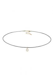 Elli Damski wisiorek choker z kryształem ze srebra próby 925 Sterling Silver Naszyjniki 1 ct. Szare naszyjniki Elli, z materiału, z cyrkonią, srebrne. Za 283.99 zł.