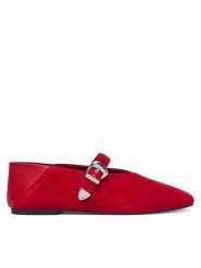 Tommy Jeans Baleriny Tjw Ballerina Suede EN0EN03067 Czerwony. Czerwone baleriny Tommy Jeans, bez wzorów, z jeansu, bez obcasa, bez zapięcia. Za 449.99 zł.
