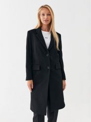Boss Płaszcz wełniany Catara 50501019 Czarny Slim Fit. Czarne płaszcze Boss, na zimę, bez wzorów, z wełny, bez kaptura. Za 2,389.00 zł.
