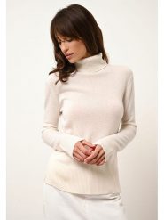 Just Cashmere Kaszmirowy sweter "Lexie" w kolorze białym rozmiar: M. Białe swetry Just Cashmere, m, bez wzorów, z kaszmiru, bez ramiączek. Za 299.37 zł.