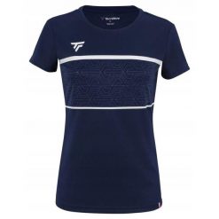 Koszulka tenisowa damska Tecnifibre Team Tech Tee. Niebieskie t-shirty sportowe TECNIFIBRE, s, bez wzorów, bez ramiączek, tenisowe. Za 173.00 zł.