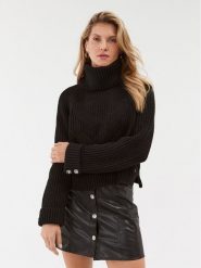 Guess Golf W3BR44 Z3962 Czarny Regular Fit. Czarne swetry Guess, xl, z aplikacjami, z bawełny, bez ramiączek. Za 619.99 zł.