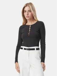 Guess Body W6BP21 K6256 Czarny Slim Fit. Czarne body i gorsety Guess, z aplikacjami, z syntetyku, bez ramiączek. Za 250.99 zł.