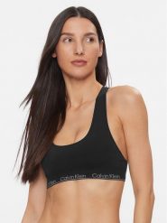 Calvin Klein Underwear Biustonosz top Racerback Bralette 000QF7317E Czarny. Czarne biustonosze Calvin Klein Underwear, l, bez wzorów, z wiskozy, bez kołnierzyka, bez ramiączek. Za 99.99 zł.