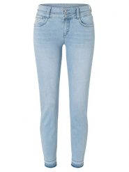 Timezone Dżinsy "Enya" - Slim fit - w kolorze błękitnym rozmiar: W26. Niebieskie jeansy Timezone, z aplikacjami. Za 84.21 zł.