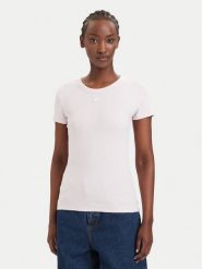 HUGO T-Shirt Easy 50523924 Różowy Slim Fit. Czerwone t-shirty Hugo, xs, bez wzorów, z bawełny, bez kołnierzyka, bez ramiączek. Za 199.99 zł.