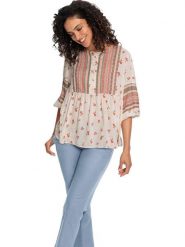 WITT WEIDEN Bluzka w kolorze biało-pomarańczowo-oliwkowym rozmiar: 44. Białe bluzki WITT WEIDEN, bez wzorów, z wiskozy, bez kołnierzyka, bez ramiączek. Za 69.95 zł.