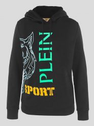 Plein Sport Bluza w kolorze czarnym rozmiar: S. Czarne bluzy z kapturem Plein Sport, s, bez wzorów, z bawełny, z kapturem. Za 233.33 zł.