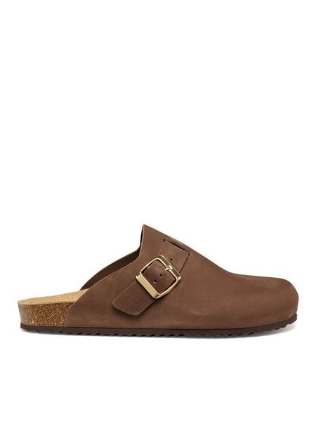 Geox Klapki D Brionia D65LSA 00032 C6003 Brązowy. Brązowe klapki Geox, bez wzorów, z nubiku, bez obcasa, bez zapięcia. Za 359.99 zł.