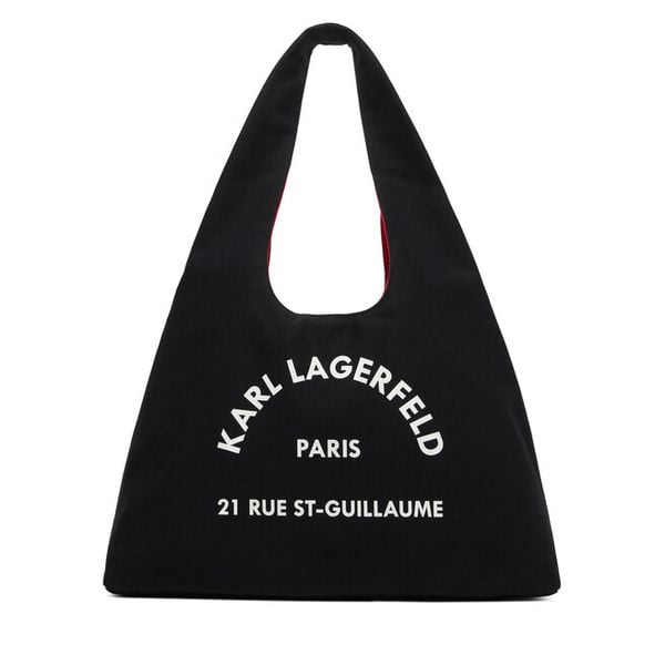 Torebka KARL LAGERFELD. Czarne shopper bag KARL LAGERFELD, bez wzorów, bez dodatków. Za 389.99 zł.