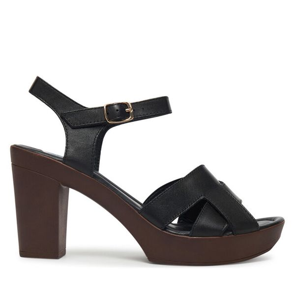 Sandały Lasocki. Czarne sandały Lasocki, bez wzorów, bez obcasa, na słupku, bez zapięcia. Za 169.99 zł.