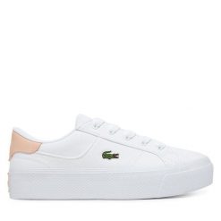 Tenisówki Lacoste. Białe trampki Lacoste, bez wzorów, bez zapięcia. Za 279.99 zł.