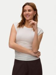 Vero Moda T-Shirt Avasarah 10342876 Biały Slim Fit. Białe t-shirty Vero Moda, xl, bez wzorów, z lyocellu, bez kołnierzyka, bez ramiączek. Za 89.99 zł.
