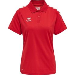 Damska koszulka polo Hummel Functional. Czerwone t-shirty sportowe Hummel, s, bez wzorów, z materiału, bez ramiączek. Za 155.50 zł.