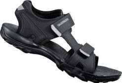 Sandały rowerowe SH-SD5L. Czarne sandały Shimano, bez wzorów, z gumy, klasyczne, bez obcasa, bez zapięcia. Za 519.00 zł.