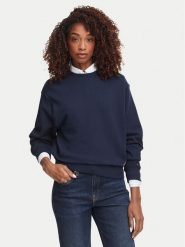 Tommy Hilfiger Bluza Script Terry WW0WW52355 Granatowy Regular Fit. Niebieskie bluzy bez kaptura Tommy Hilfiger, m, bez wzorów, z bawełny, bez kaptura. Za 409.99 zł.