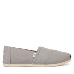 Półbuty Toms. Szare półbuty wsuwane TOMS, bez wzorów, bez obcasa, na płaskiej podeszwie. Za 199.99 zł.