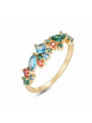 DI GIORGIO Pozłacany pierścionek z cyrkonią rozmiar: 60. Żółte pierścionki DI GIORGIO, z cyrkonią, pozłacane. Za 148.96 zł.