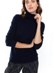 Perfect Cashmere Kaszmirowy golf "Willow" w kolorze granatowym rozmiar: L. Niebieskie swetry Perfect Cashmere, l, bez wzorów, z kaszmiru, bez ramiączek. Za 388.80 zł.