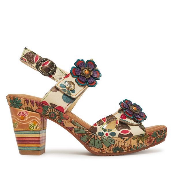 Sandały Laura Vita. Sandały LAURA VITA, bez wzorów, bez obcasa, na słupku, bez zapięcia. Za 329.99 zł.