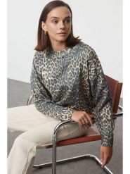 Trendyol Sweter w kolorze beżowo-szarym rozmiar: S. Brązowe swetry Trendyol, s, bez wzorów, bez ramiączek. Za 140.20 zł.