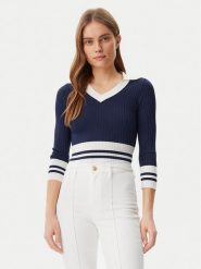 Guess Sweter W5GR46 Z3L10 Granatowy Regular Fit. Niebieskie swetry Guess, l, z aplikacjami, z wiskozy, bez ramiączek. Za 209.99 zł.