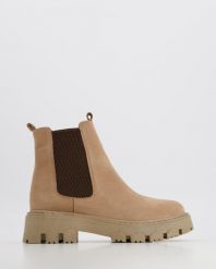 BOTKI DAMSKIE 22127 VIZONE. Botki Venezia, bez wzorów, z nubiku, bez obcasa, bez zapięcia. Za 329.00 zł.