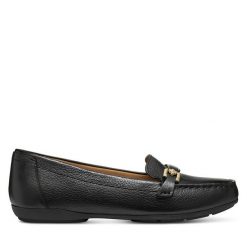 Mokasyny Geox. Czarne mokasyny Geox, bez wzorów. Za 499.99 zł.