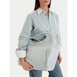 Torebka JENNY. Niebieskie shopper bag Jenny, bez wzorów, bez dodatków. Za 149.99 zł.
