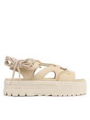 Puma Sandały Mayze Sandal Laces 388950 01 Beżowy. Brązowe sandały Puma, bez wzorów, ze skóry, bez obcasa, na płaskiej podeszwie, bez zapięcia. Za 299.99 zł.
