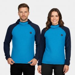 Bluza Primaloft unisex Alpinus Eio. Niebieskie bluzy z kapturem Alpinus, s, bez wzorów, z materiału, bez kaptura, trekkingowe, primaloft. Za 349.00 zł.
